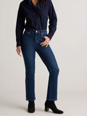 Quince Bella Stretch Kick Flare Jeans Sz 27.    P20